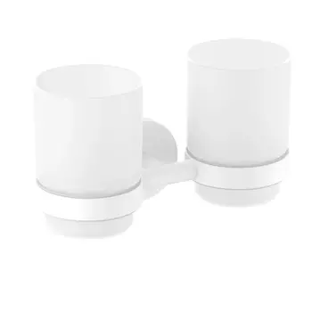 Стакан Timo Saona 13034/16 для зубных щеток, двойной, белый матовый