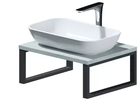 Столешница с раковиной 1Marka GRUNGE LOFT 60 Бетон светлый