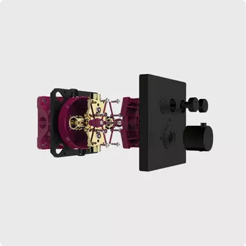 Термостат для душа AQUAme AQM8801MB черный матовый