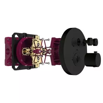 Термостат для душа AQUAme AQM8802MB черный матовый