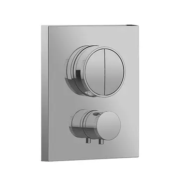 Термостат для ванны с душем Almar Core Push Square E176682.CR на 2 потребителя, хром (внешняя часть)