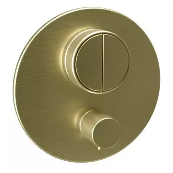 Термостат для ванны с душем Almar Core Push Round E176632.HB на 2 потребителя, латунь брашированный (внешняя часть)