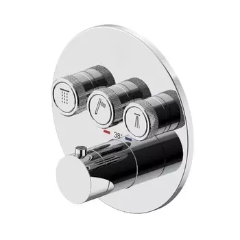 Термостат для ванны с душем Plumberia Selection PSBOX PSB1903CR на 3 потребителя, хром