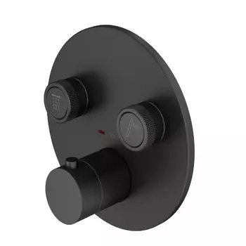 Термостат для ванны с душем Plumberia Selection PSBOX PSB1902NO на 2 потребителя, черный матовый