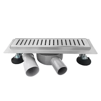 Трап Санакс 00036 300х70 линейный горизонтальный, улучшенный с зазором под плитку