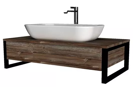 Тумба с раковиной 1Marka GRUNGE LOFT 100П 1в.я Дуб Намибия