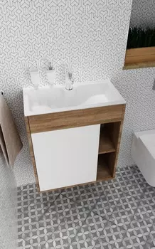 Тумба с раковиной 1Marka Lido 60П 1д. Дуб Сонома