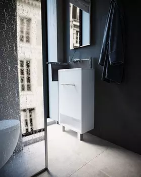 Тумба с раковиной 1MarKa Lira 40Н 1д. белый глянец R У85920