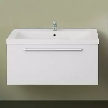 Тумба с раковиной 1MarKa Соната 75П с 1 ящиком, белый глянец