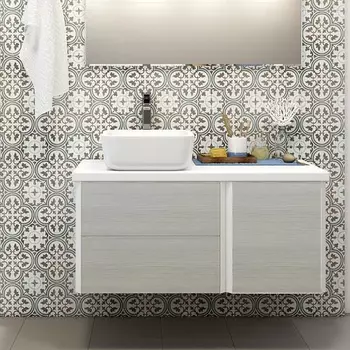 Тумба с раковиной Акватон Брук 100 (60+40) дуб латте (закрытая полка)