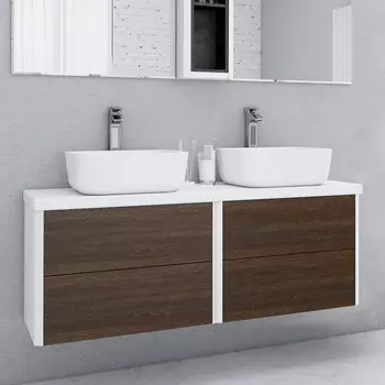 Тумба с раковиной Акватон Брук 120 (60+60)