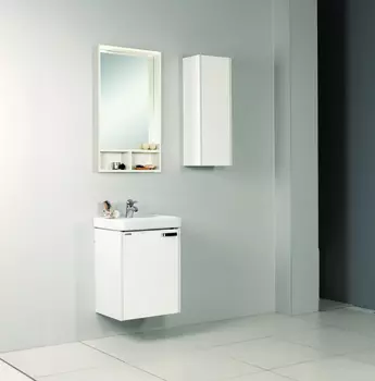 Тумба с раковиной Акватон Йорк 50 М белый/выбеленное дерево