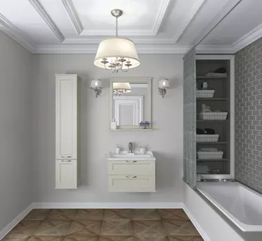 Тумба с раковиной Акватон Леон 65 дуб бежевый