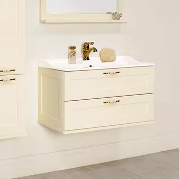 Тумба с раковиной Акватон Леон 80 дуб бежевый