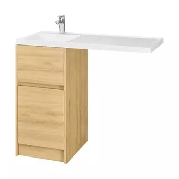 Тумба с раковиной Акватон Лондри 105 L без фасада, дуб сантана