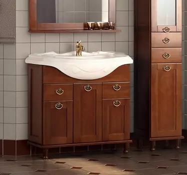 Тумба с раковиной Акватон Наварра 85 орех