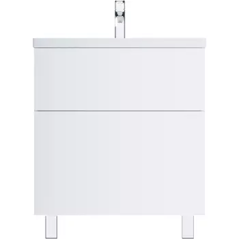 Тумба с раковиной Am.Pm Gem 75 напольная, 2 ящика, белый глянец