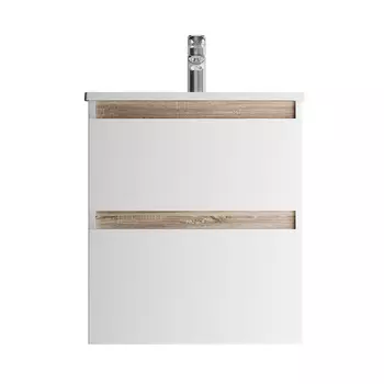 Тумба с раковиной Am.Pm X-Joy 55 подвесная, 2 ящика, белый глянец