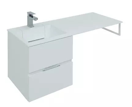 Тумба с раковиной Aquanet Алвита 120 L белая