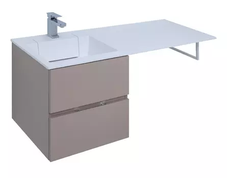 Тумба с раковиной Aquanet Алвита 120 L капучино