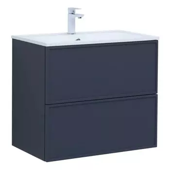 Тумба с раковиной Aquanet Арт 75 подвесная, маренго