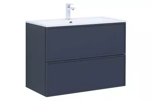 Тумба с раковиной Aquanet Арт 90 подвесная, маренго