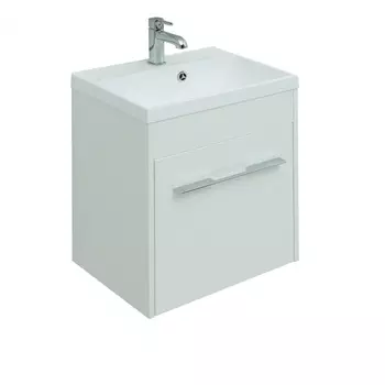 Тумба с раковиной Aquanet Августа 50 белый (ручки хром)