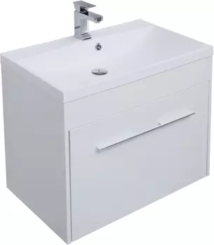 Тумба с раковиной Aquanet Августа 75 белая