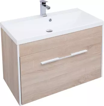 Тумба с раковиной Aquanet Августа 90 дуб сонома