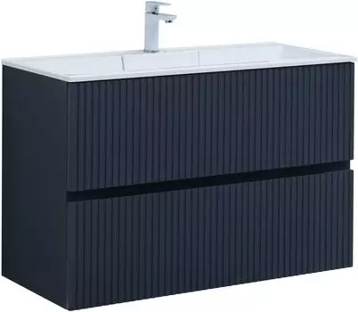 Тумба с раковиной Aquanet Джейн 100 подвесная, маренго