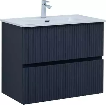 Тумба с раковиной Aquanet Джейн 80 подвесная, маренго