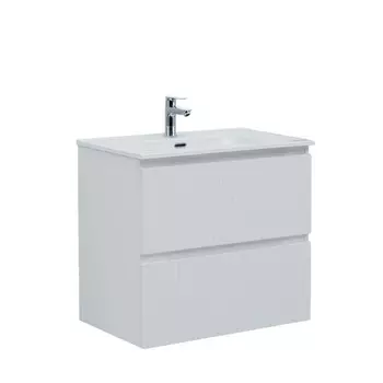 Тумба с раковиной Aquanet Джейн (Flat) 70 подвесная, белая матовая