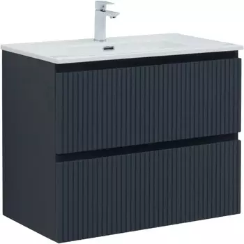 Тумба с раковиной Aquanet Джейн (Flat) 80 подвесная, маренго