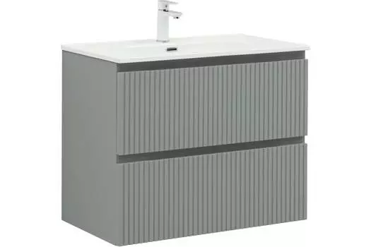 Тумба с раковиной Aquanet Джейн (Flat) 80 подвесная, мисти грин