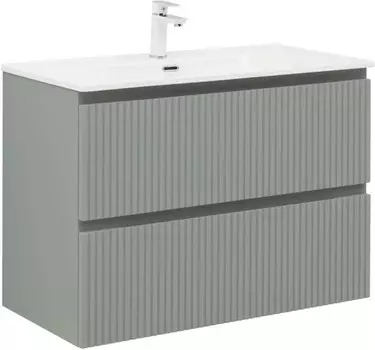 Тумба с раковиной Aquanet Джейн (Flat) 90 подвесной, мисти грин