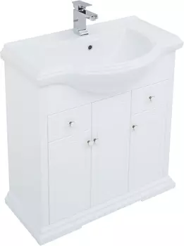 Тумба с раковиной Aquanet Лагуна 80 раковина Kirovit Классик 80