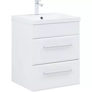 Тумба с раковиной Aquanet Лукка 60 подвесная, белая