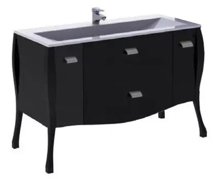 Тумба с раковиной Aquanet Мадонна 120 черная