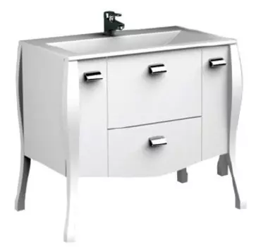 Тумба с раковиной Aquanet Мадонна 90 белая