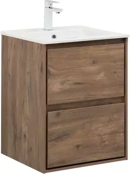 Тумба с раковиной Aquanet Милан 50 подвесная, дуб рустикальный
