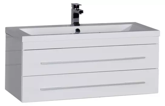 Тумба с раковиной Aquanet Нота 100 белая