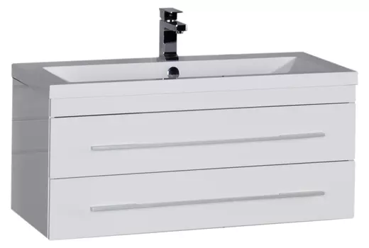 Тумба с раковиной Aquanet Нота 90 белая