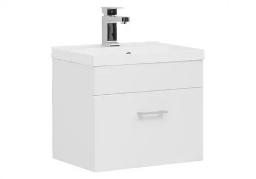 Тумба с раковиной Aquanet Нота New 50 белая