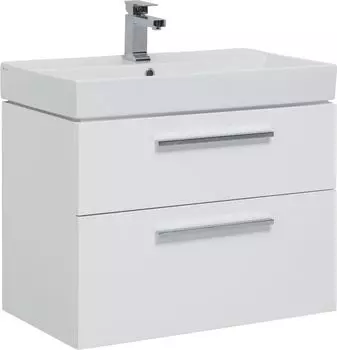 Тумба с раковиной Aquanet Nova 75 белый