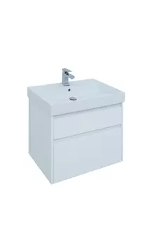 Тумба с раковиной Aquanet Nova Lite 75 белый (2 ящика)