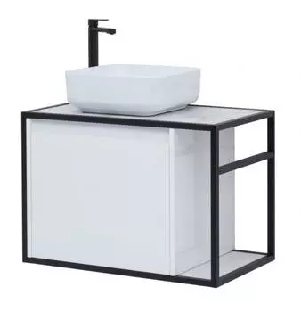 Тумба с раковиной Aquanet Nova Lite Loft 75 L белый