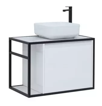 Тумба с раковиной Aquanet Nova Lite Loft 75 R белый