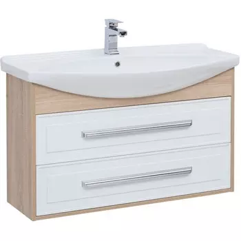 Тумба с раковиной Aquanet Остин 105 дуб сонома/ белый