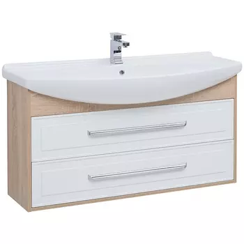 Тумба с раковиной Aquanet Остин 120 дуб сонома/ белый