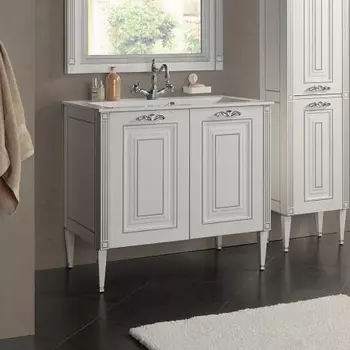 Тумба с раковиной Aquanet Паола 90 белая